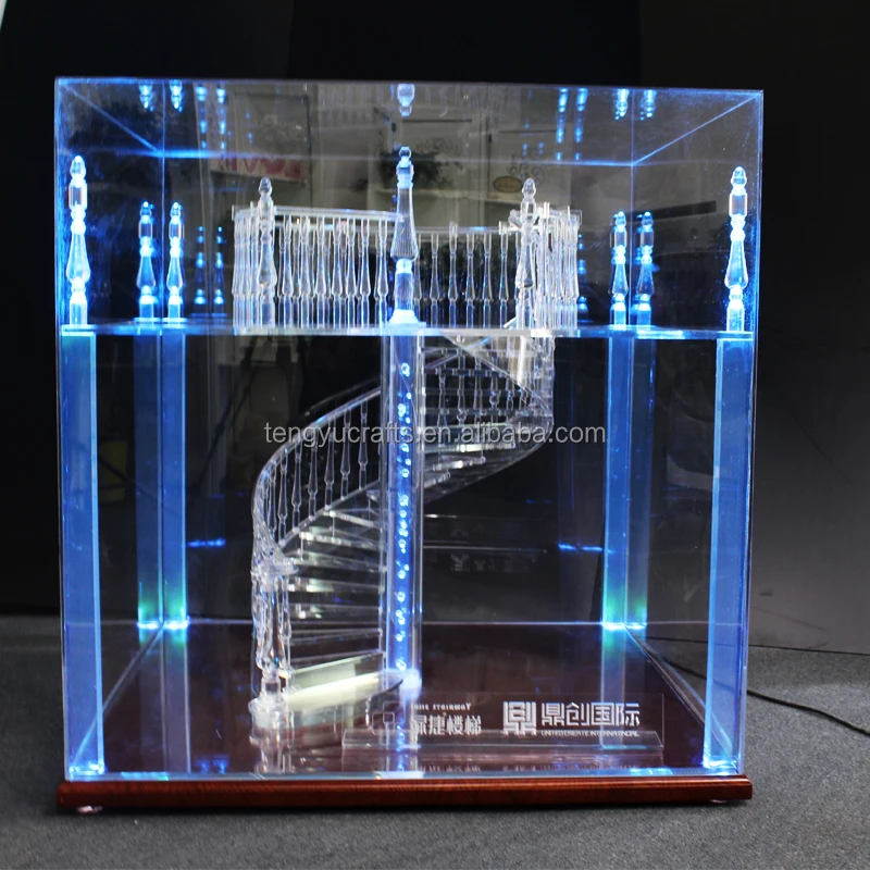 Hot selling acrylic products with LED light base engraved acrylic custom ,transparent shiny acrylic products