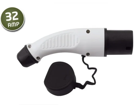 32a iec 62196 ev charger male female connector 3 phase coiled cable