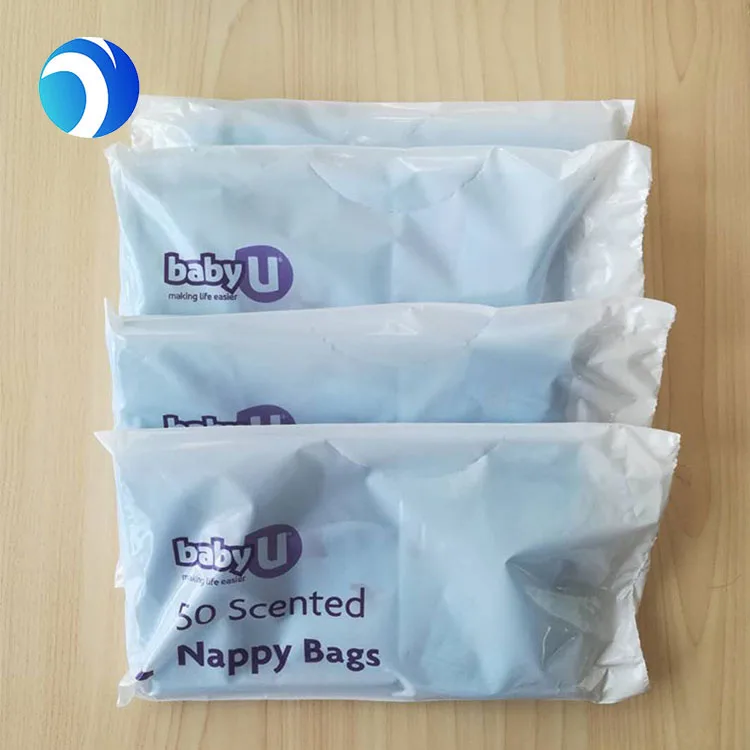 T-shirt biodegradable bag  nappy plastic carrier bag HDPE plastic scented plastic bag