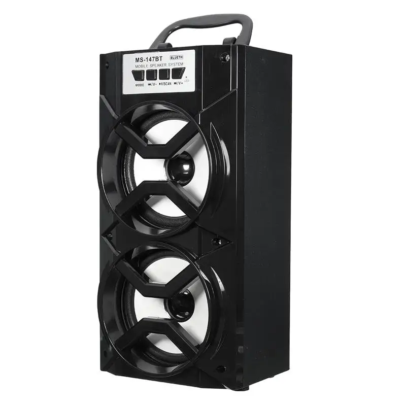 MS-147BT LED Light Wireless BT Portable Hand Speaker High Power FM Radio Audio Music Player Support TF Card USB