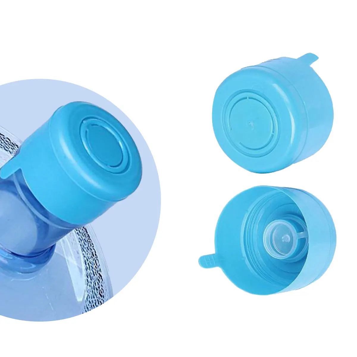 5 Reusable Water Bottle Non-Spill Cap Lid Replace for 55mm 3-5 Gallon Water Jug