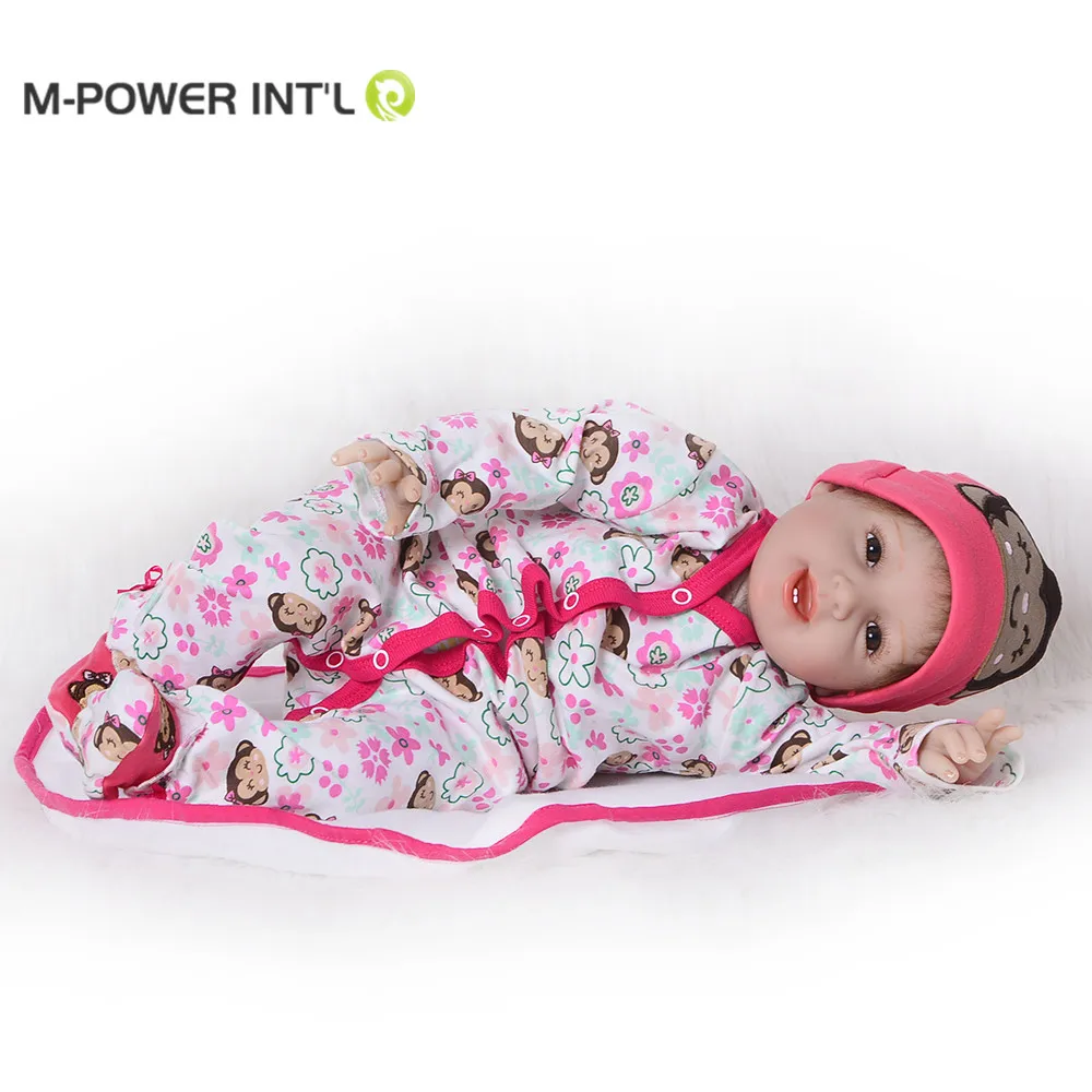 Hot sale 2023 toys cheap lifelike full body 22 inches silicone vinyl reborn babies with pacifier bottle