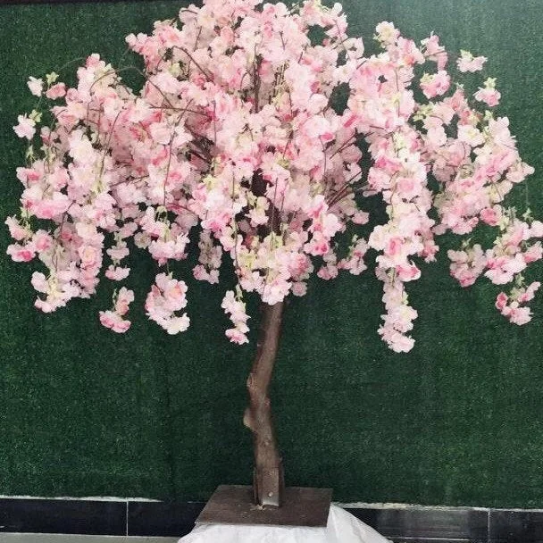 Artificial silk cherry blossom table tree flowers wedding centerpiece trees for sell decoration wholesale