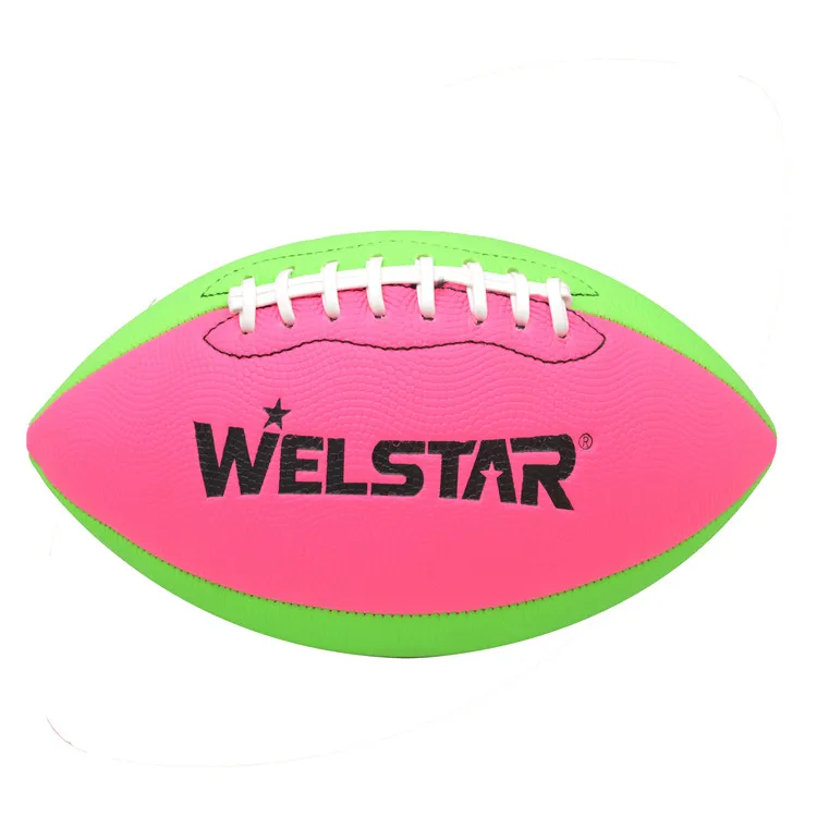 Новый стиль пены ПВХ Машина прошитый неоновый цвет пляж ПВХ мяч для американского футбола мяч