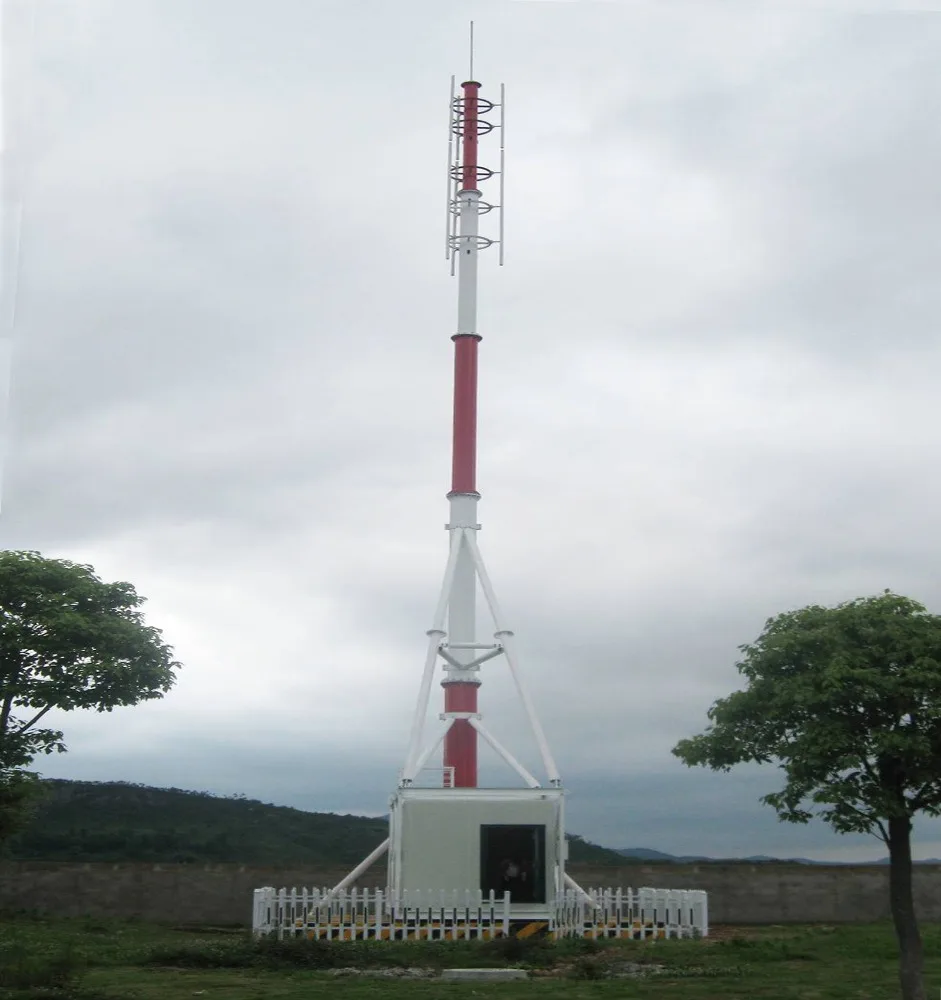 Landscape steel monopole antenna tower for telecommunication