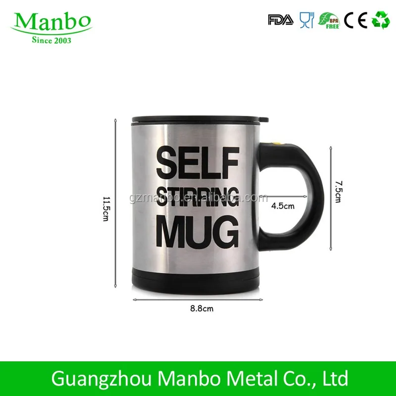 Insulated Double Wall Self Stirring Coffee Cup Polystyrene Travel Mug Factory Price