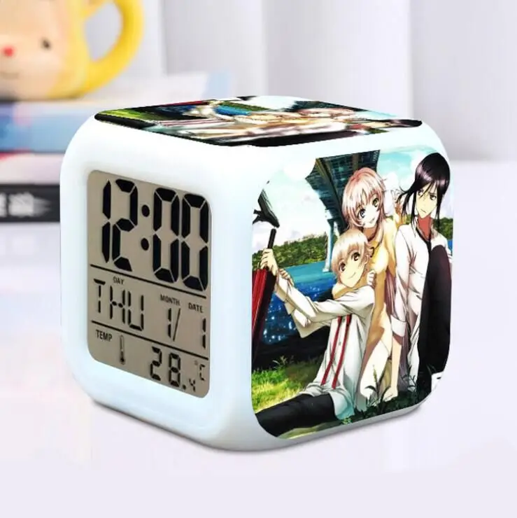 Creative Colorful Square Alarm Clock Luminous Electronic Digital Alarm Clock Accept Custom LOGO