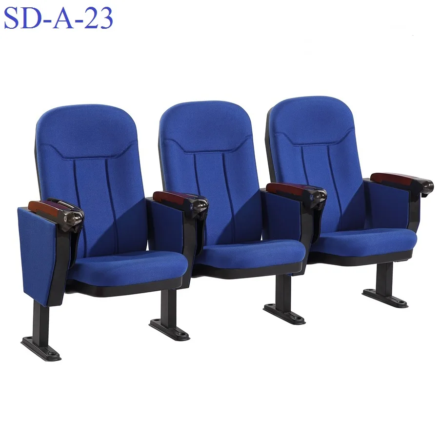 SD-A-23 пластиковая мебель для коммерческого театра, используется стул для аудитории с вращающимся письменным столом