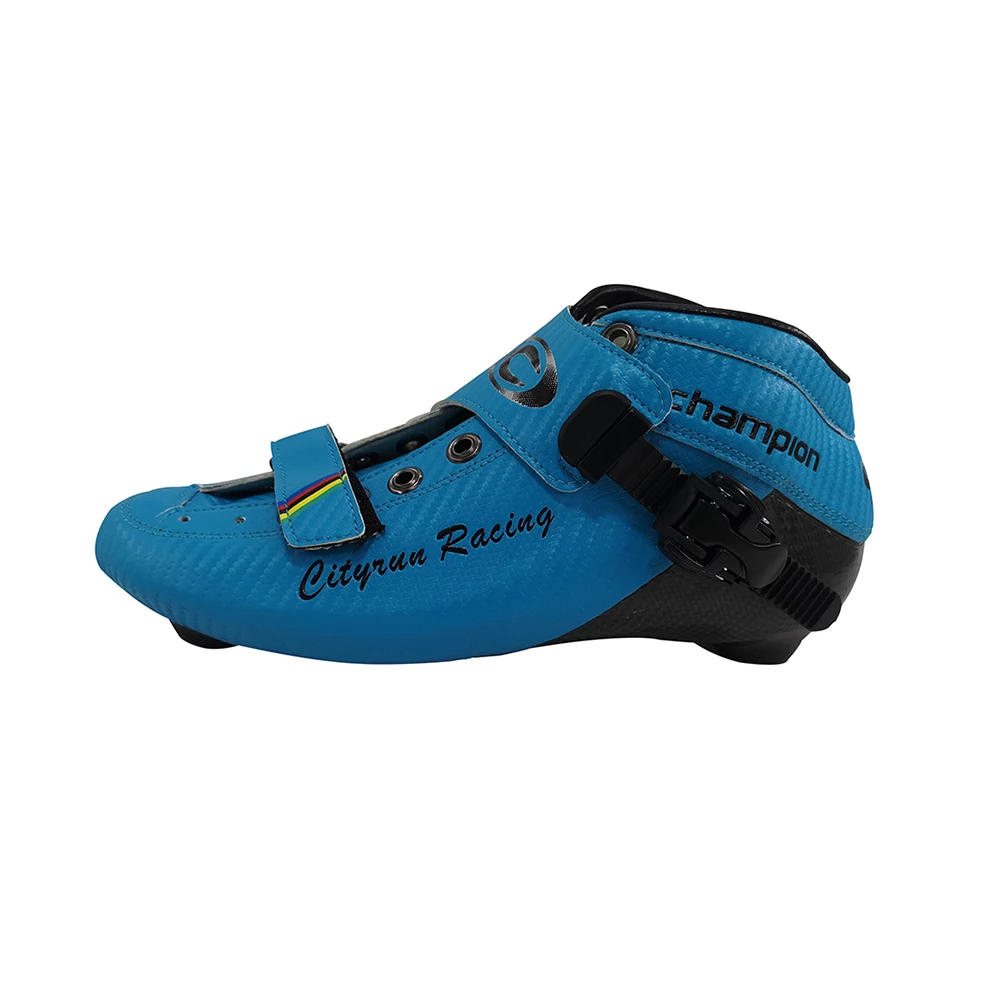 Сапоги для скоростных Коньков из углеродного волокна лучшего качества синего цвета