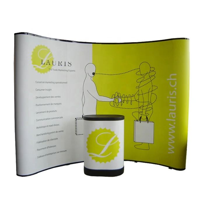 Promotional PVC panel magnetic aluminum pop up backdrop stand