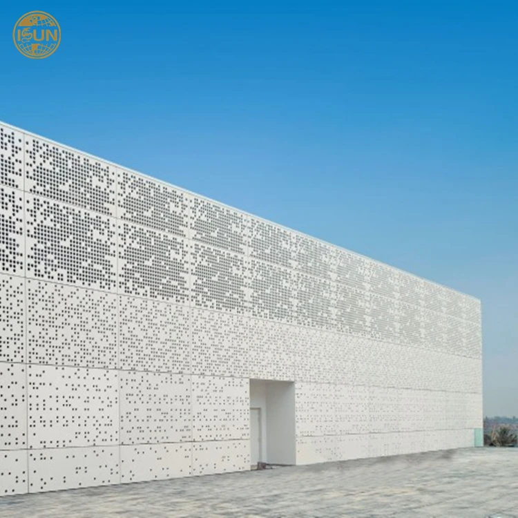 2020 new product decorative perforated metal sheets exterior wall cladding system aluminium louvers facade