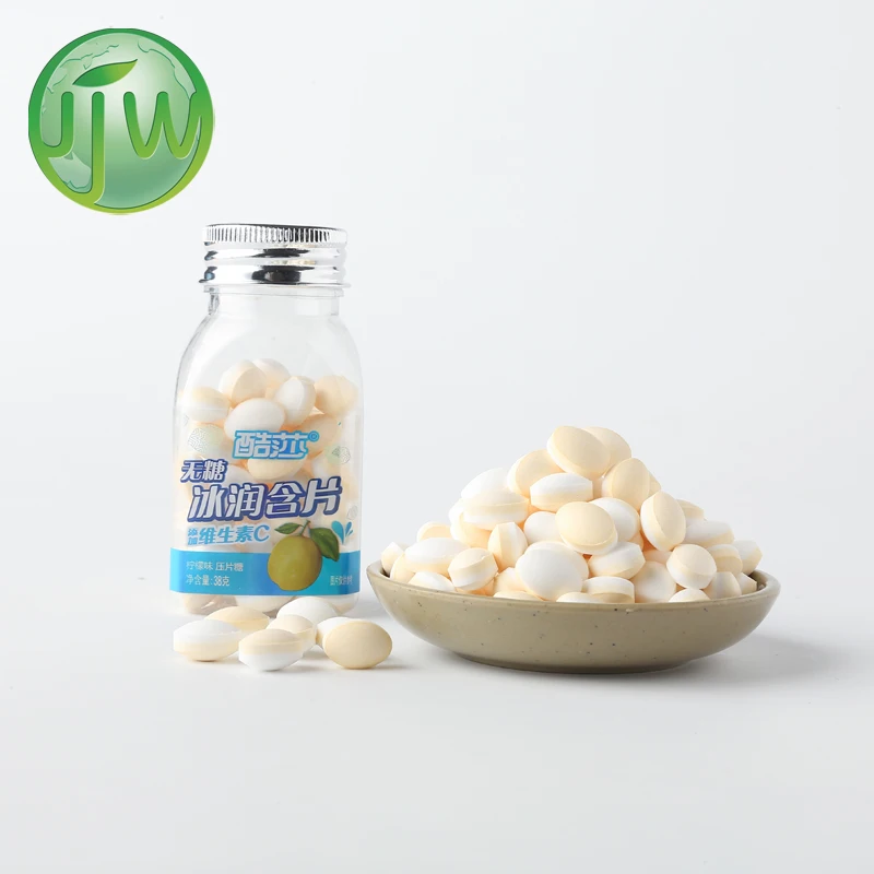 Fruity flavor Oval shape sugar free fresh mint press candy: