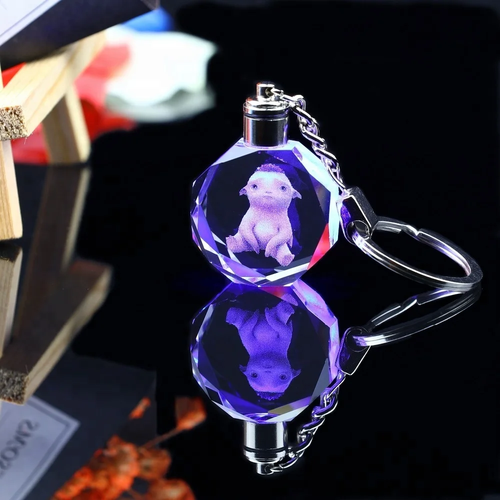 
China manufacturer wholesale custom Led crystal keychain 