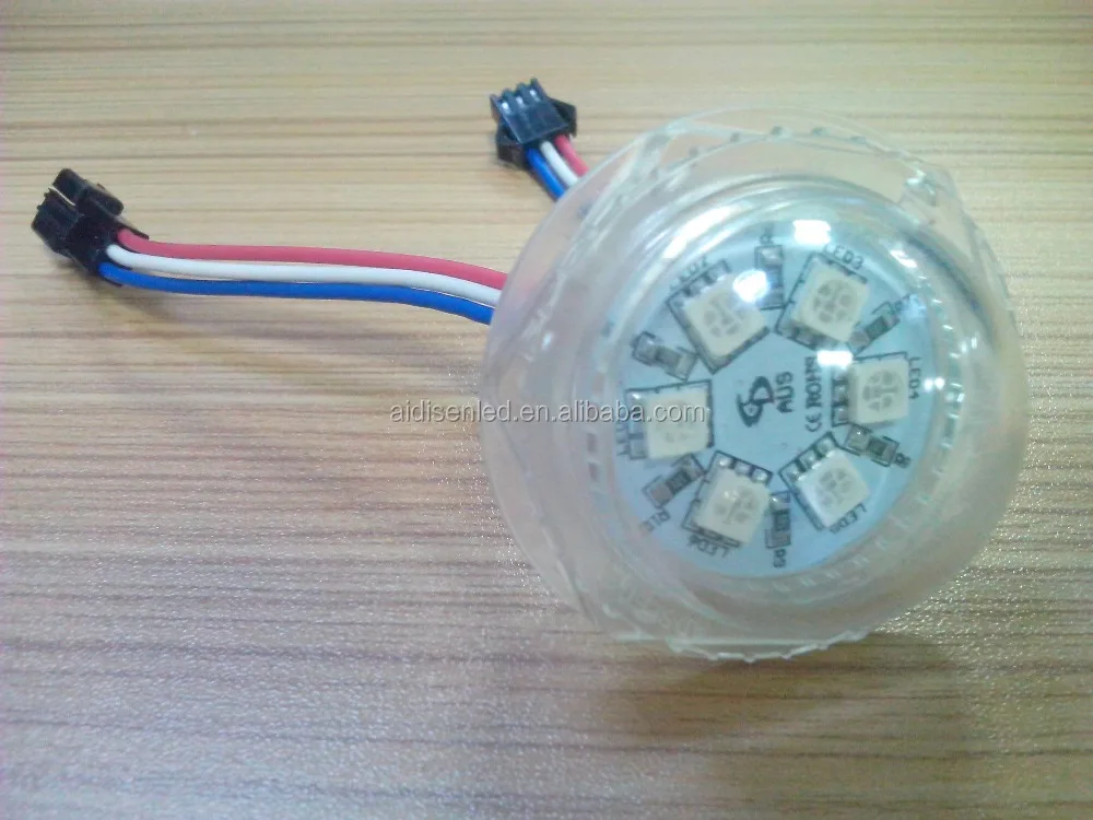 DC12V/24V RGB Full color led addressable 35mm 6leds programmable led pixel light for amusement rides