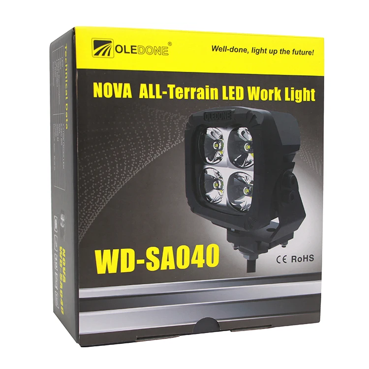 2019 New products square heating 12v led work light for heavy duty,truck,mining