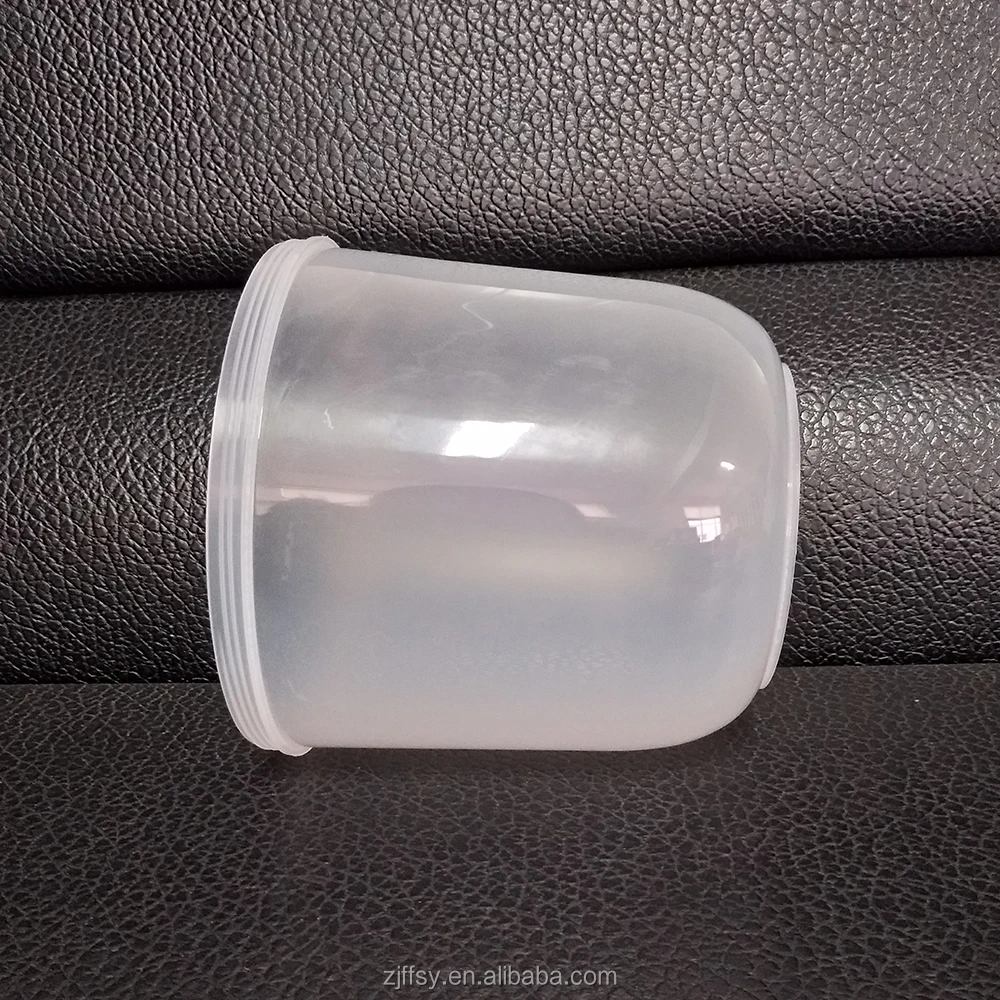 Translucent PP plastic barrel 5 liters capacity raw material bucket with lid
