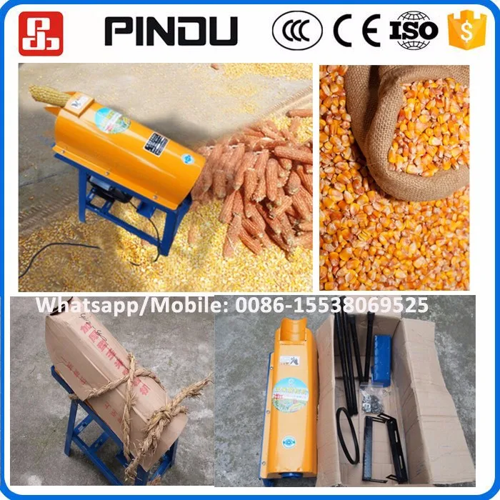 INTBUYING 220V Electric Corn Maize Thresher Sheller Threshing Machine for Agricultural Tool