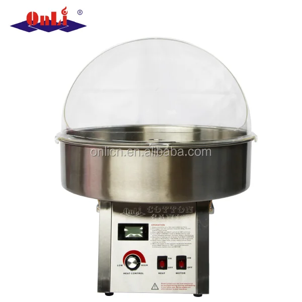 
Stainless steel professional digital control cotton candy machine with bubble cover 