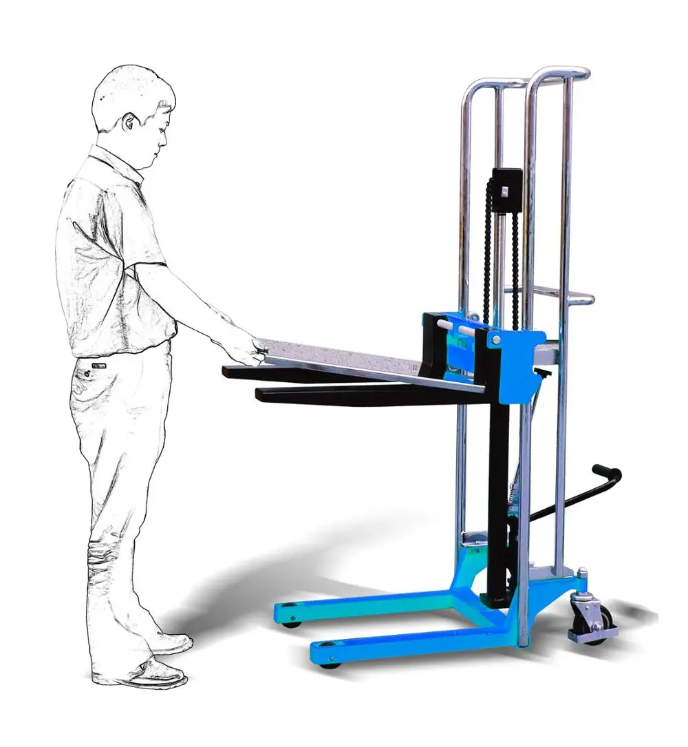 manual pedestrian forklift pallet stacker