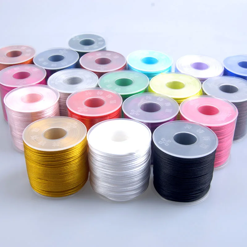 LONGJIE wholesales 30 colors 1.5mm nylon silk cord for bracelet