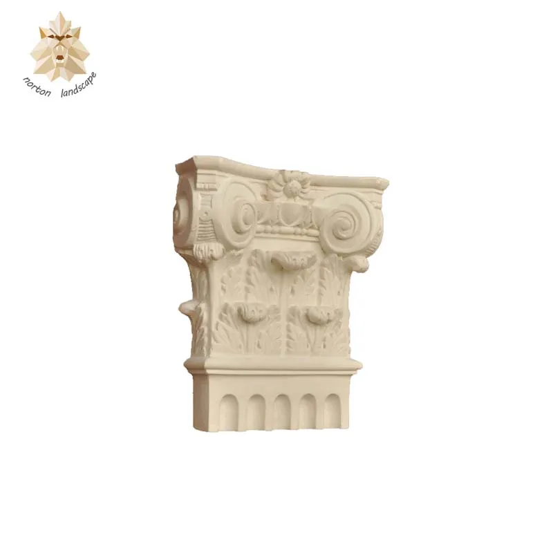 Natural hand caving stone column base and cap for outdoor NTMH-099Y