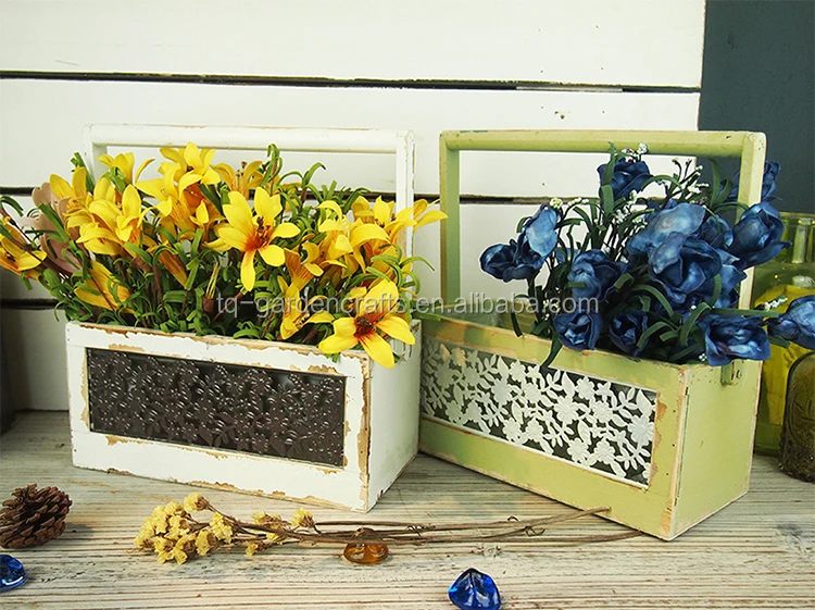 
Hot Selling Wooden Antique Flower Pots, Flower Boxes,Plant Pot Rack 