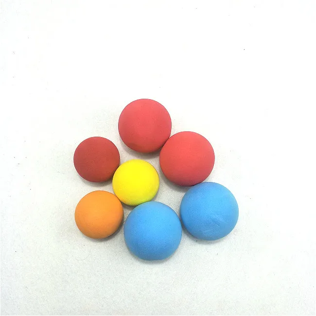 70mm and  60mm diameter in red sky blue color shooting Eva foam ball