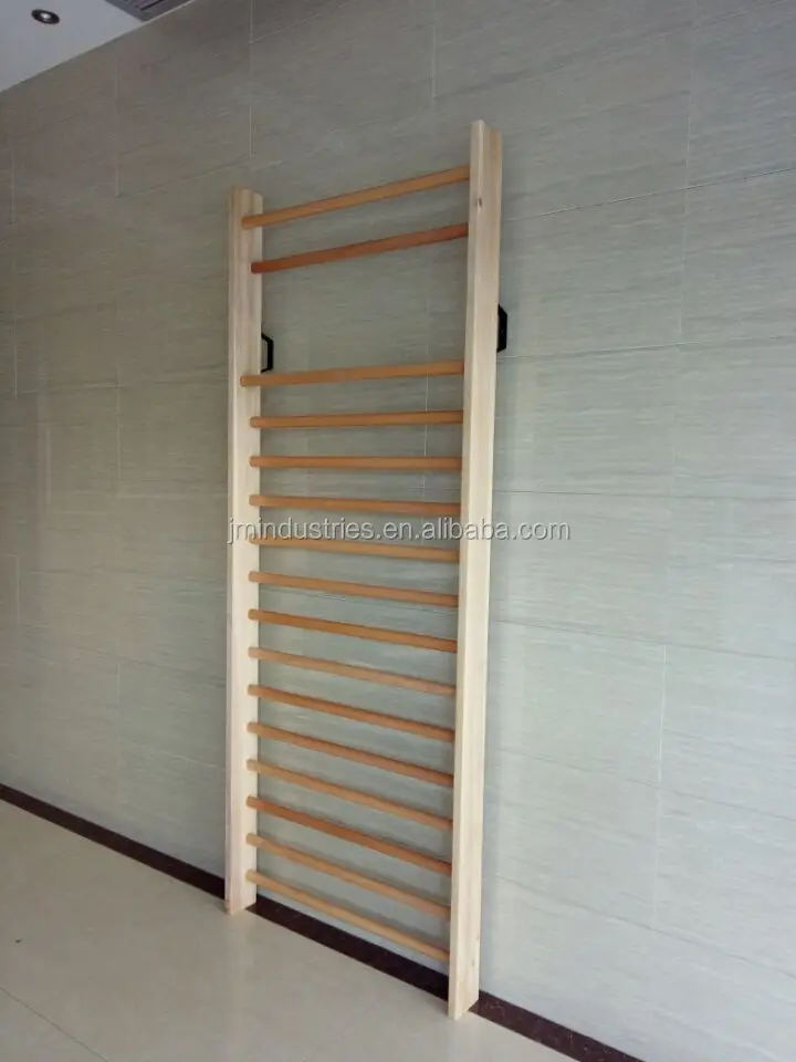 Hot Seller Wood Fitness Equipment Swedish Ladder Pull Up Gym Wall Bars
