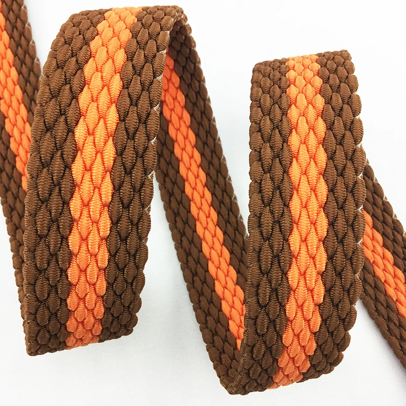 Muti Color Mens Braided Knitted Elastic Stretch Belt With Alloy Pin Buckle