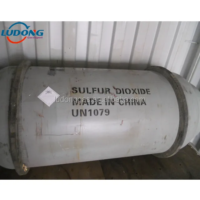 Sulfur dioxide gas refilling in 800L gas cylinder