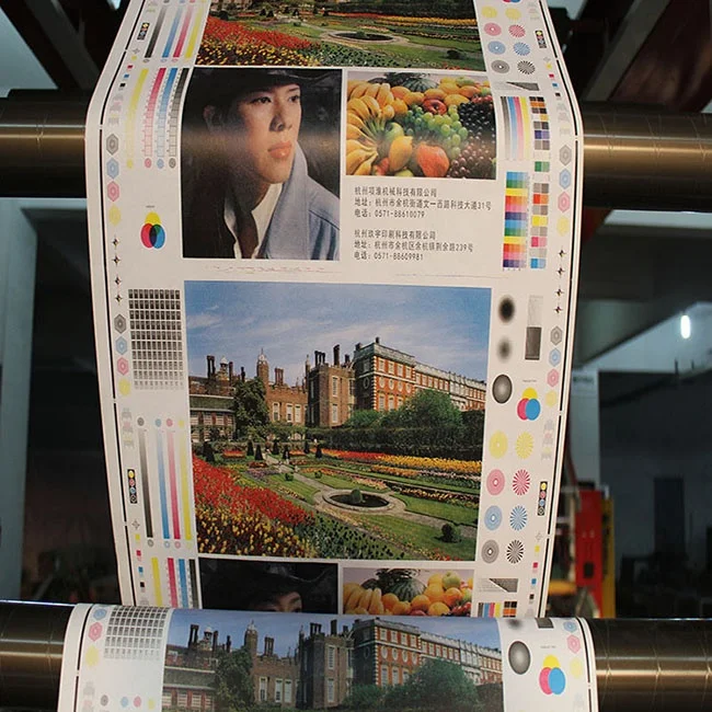 Doctor Blade Flexo Printing Machine 6 Colors CI Central Drum Flexographic Printing Machine