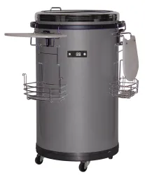 Stainless Steel Round Barrel Beverage Drink Beer Bottle Cooler With Wheels Pc-50e