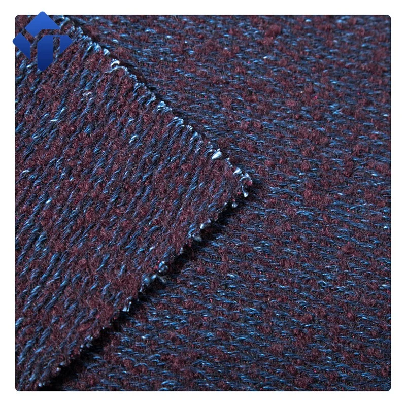 
New high quality tweed boucle wool fabric for cotton twill wool coat by mills 