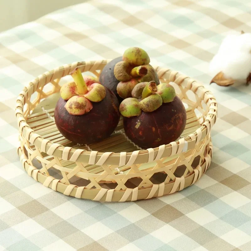 Wholesale Bamboo Bread Basket Bamboo Weaving Storage Basket Bamboo Storage Basket