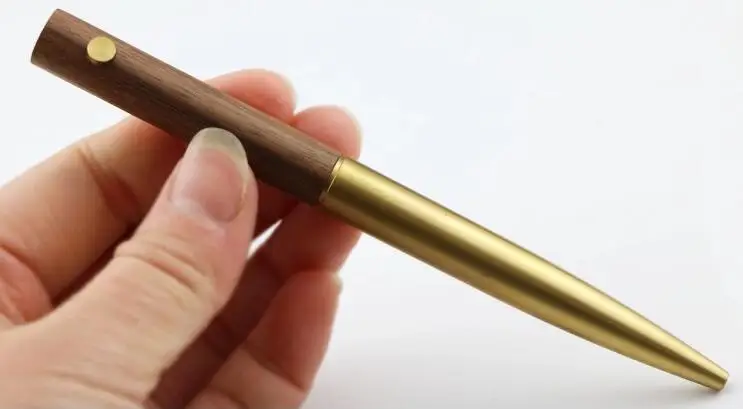 Korea Personal Tailor New Full barrel Wood Walnut Black Timber Ball Pen rosewood Ball Pen Maple Twist Brass Wooden Ball Pen