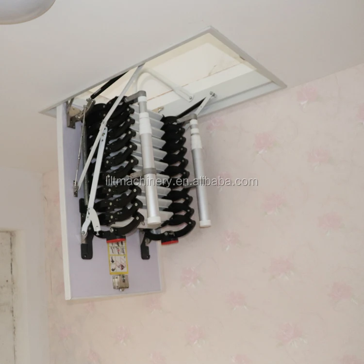 Aluminum Telescopic En131 Folding Hinge Stair Design Indoor Aluminium Ladder add handrail