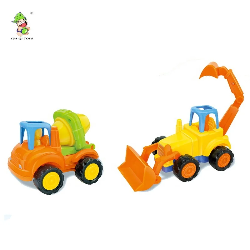 Hot sale Plastic toys baby Cartoon car toys mini engineering truck toys