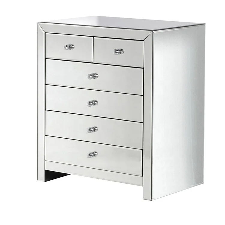 Best Quality Mirrored Furniture 6 Chest of Drawer Dresser