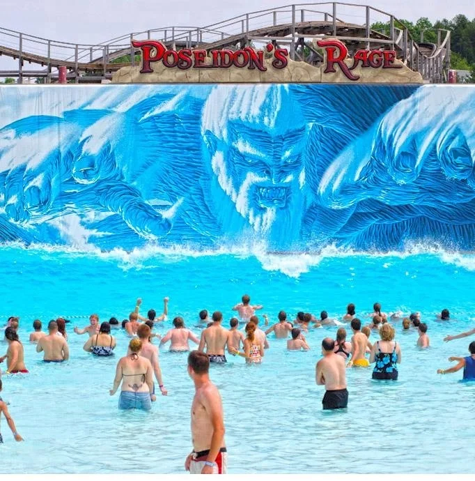 Family Wave Pool Machine Slide Body: 6-8mm; Flange: 8-10mm Amusement/water Park 400-600 M2 Per 1 Set Wave Machine Customer Size