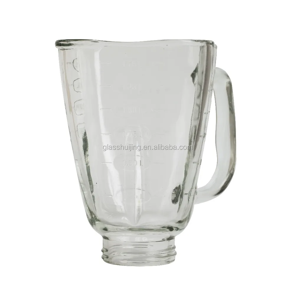 (A12) jarra de vidrio hot selling plum shape soda lime national spare parts juicer blender glass cube jar