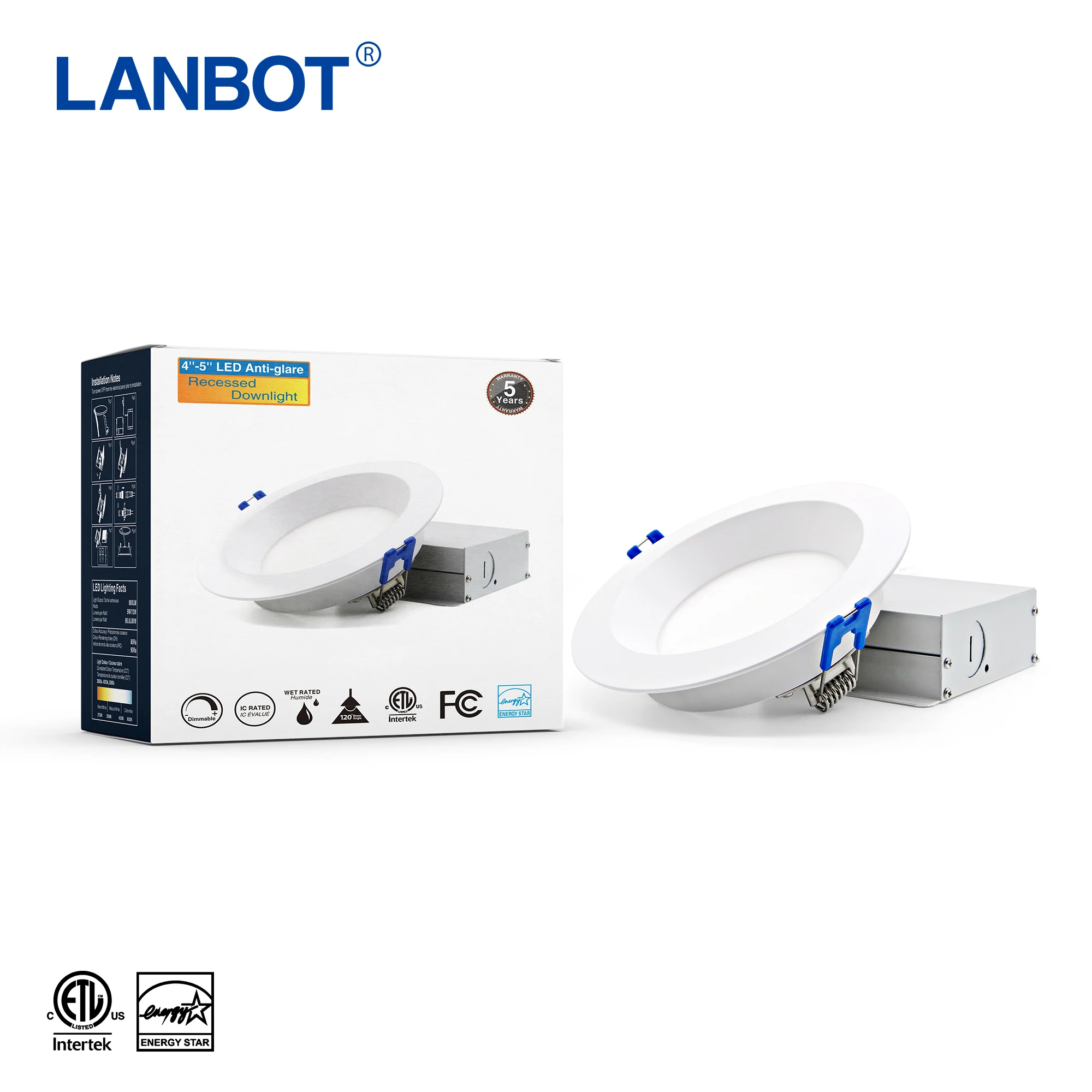  Lanbot 4 дюймовый круглый квадратный с антибликовым покрытием светодиодные светильники распределительная