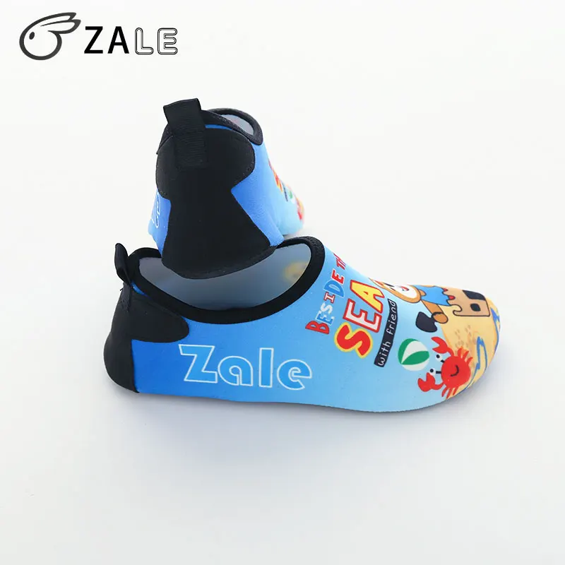 ZALE Custom Summer Sandals Waterproof Girls Plastic Swimming Rubber Neoprene Silicone Aqua Water Kids Beach Shoes