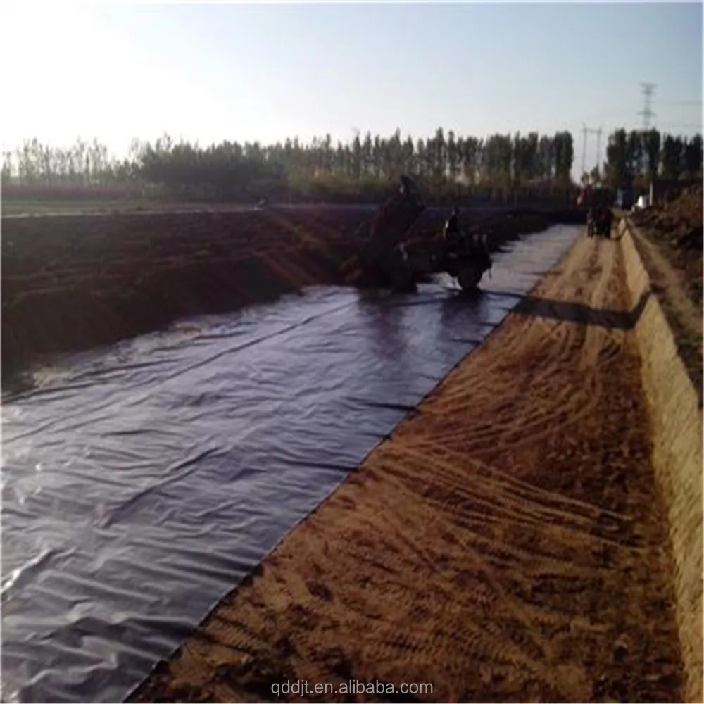 
ASTM Standard Black and White Smooth compound HDPE Geomembrane, Fish farm pone liner 