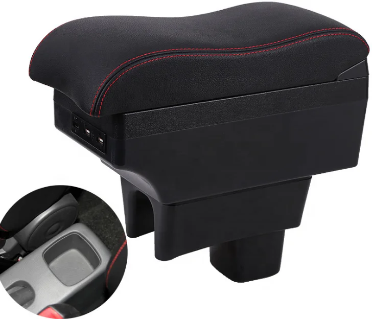 Leather Car Center Console Armrest Box for Suzuki Liana A6 Armrests with USB
