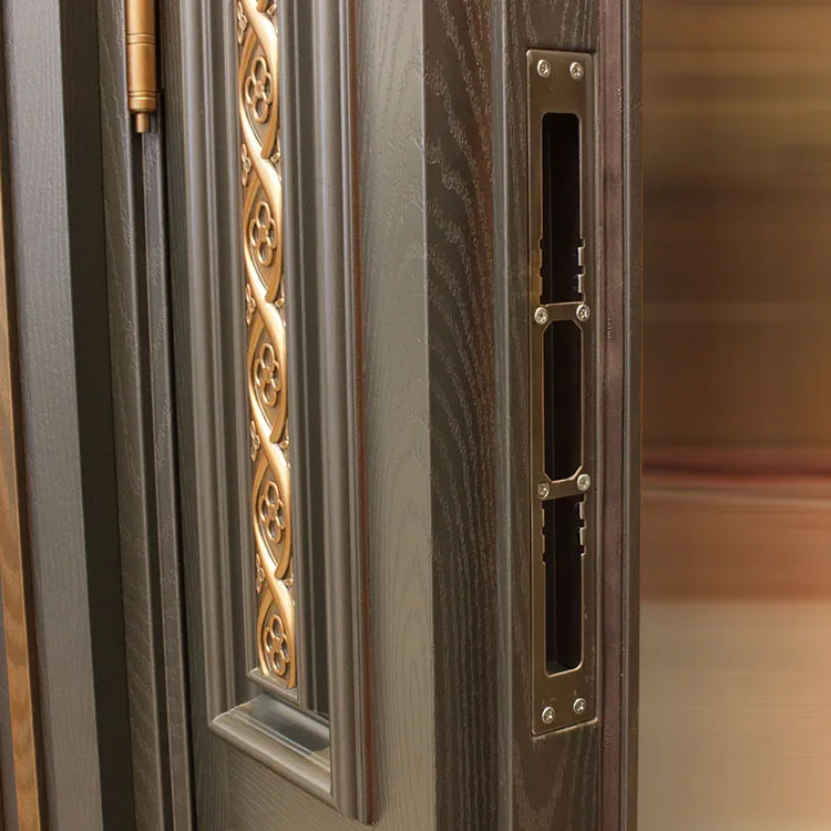 Mom&son Decorative Cast Aluminum Graphic Design ISO Villa Main Door Bulletproof Villa Ic Entrance Accessories Traditional CN;GUA