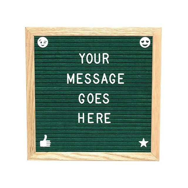 
Amazon Hot Sale wooden craft product gift Felt Letter Board 10x10 Inches With 340 PCS Changeable Letters And Lovely Symbols 