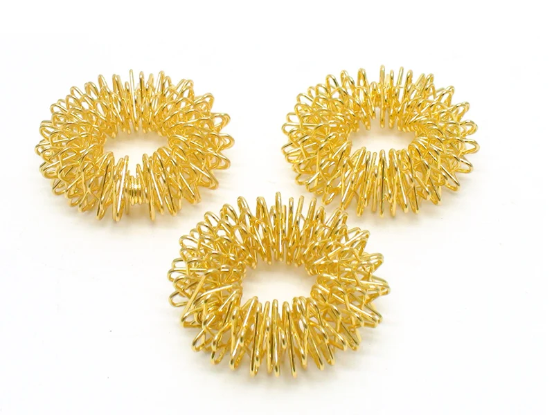 Hot Sale Finger Massage Sujok Ring Acupuncture Ring Health Care Body Massage Chinese Medicine color gold
