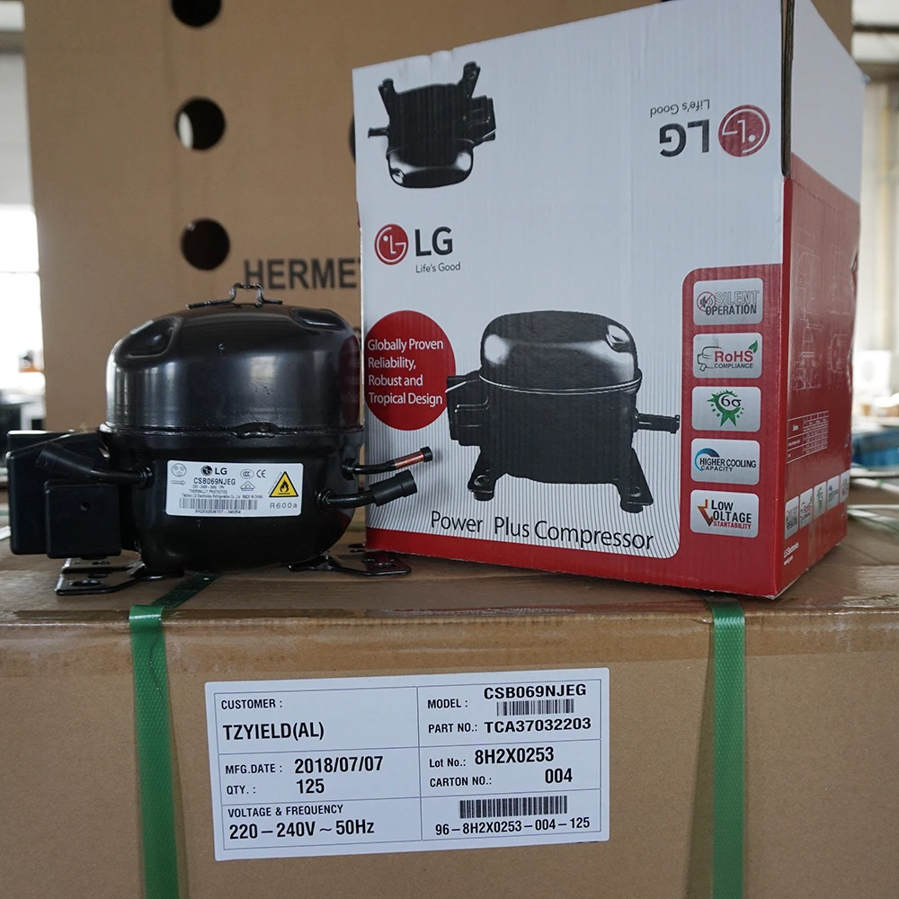 LG Original 1/10hp 1/8hp 1/6hp 1/5hp 1/4hp  CSB069NJEG R600a Refrigerator Compressor in stock