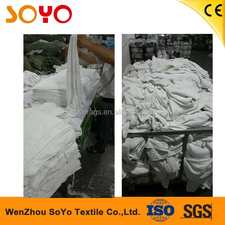 cheap price cotton towel rags used bath towel rags for exporting