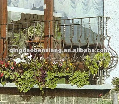 New balconies design window forged ornamental iron windows